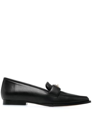 ANINE BING pointed-toe leather loafers - Black