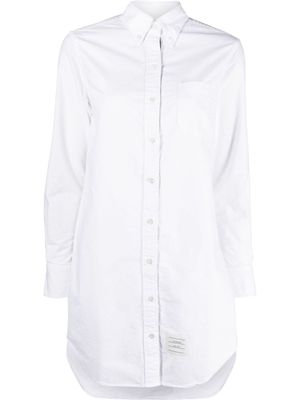 Thom Browne RWB trim shirt dress - White