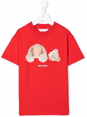 Palm Angels Kids Bear print T-shirt - Red
