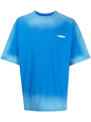 Ader Error faded-trim short-sleeve T-shirt - Blue