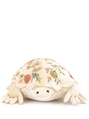 Anke Drechsel embroidered tortoise soft toy - Brown