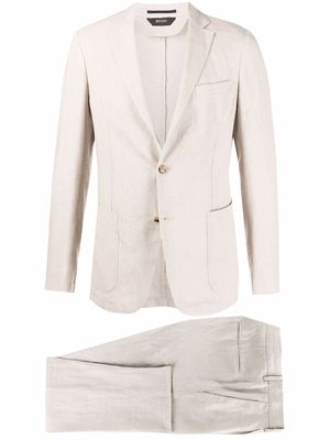 Z Zegna linen single-breasted suit - Neutrals