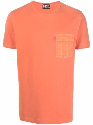 Diesel chest flap pocket T-shirt - Orange