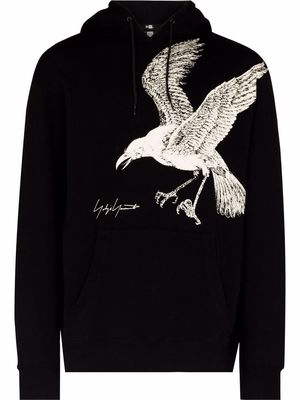 Yohji Yamamoto x New Era eagle-print hoodie - Black