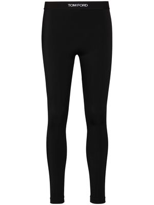 TOM FORD logo-waistband leggings - Black