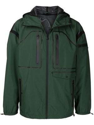 Save The Duck x Edward Crutchley zip-up hooded parka - Green