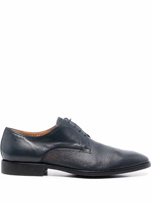 Corneliani perforated leather oxford shoes - Blue