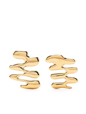 BAR JEWELLERY Small Vega gold-plated earrings