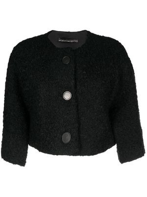 Balenciaga Pre-Owned 2010s textured cropped jacket - Black