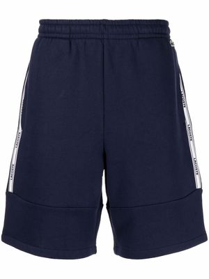 Lacoste logo-stripe track shorts - Blue