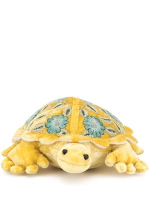 Anke Drechsel embroidered tortoise soft toy - Yellow