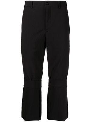 Comme Des Garçons Homme Plus cropped-leg wool trousers - Black