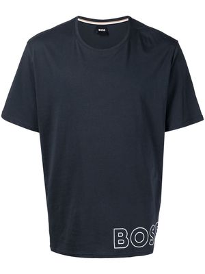 BOSS Identity logo-print T-shirt - Blue