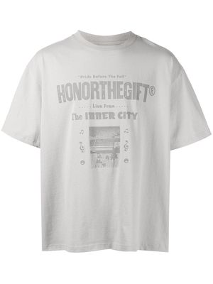 HONOR THE GIFT Stereo boxy cotton T-shirt - Grey