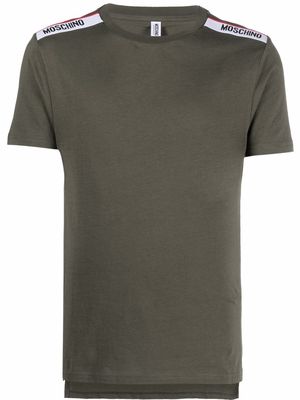 Moschino logo-tape crewneck T-shirt - Green