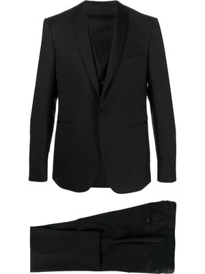 Tagliatore virgin-wool three-piece dinner suit - Black