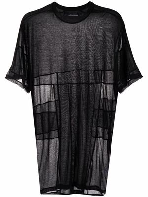 Julius panelled cotton T-shirt - Black