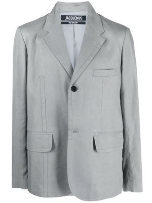 Jacquemus stitched single-breasted blazer - Grey