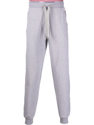 Moschino logo-waistband trousers - Grey