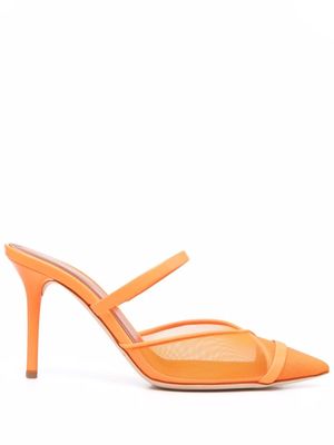 Malone Souliers mesh pointed-toe mules - Orange