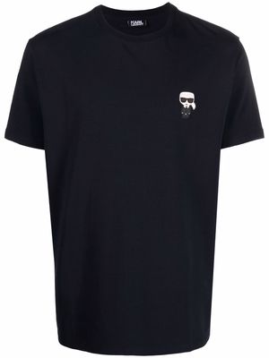 Karl Lagerfeld patch-detail cotton T-Shirt - Blue