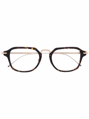 Thom Browne Eyewear tortoiseshell-effect square-frame glasses