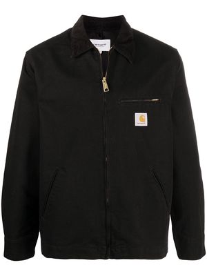 Carhartt WIP logo-patch organic cotton shirt jacket - Black