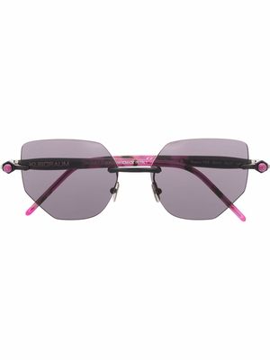 Kuboraum cat-eye rimsless sunglasses - Pink