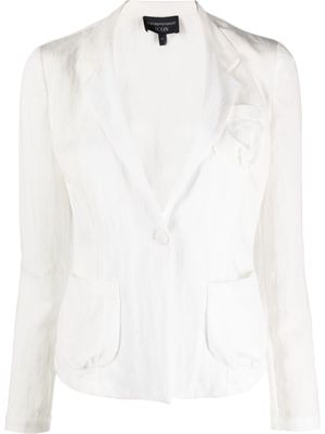 Emporio Armani notched-collar blazer - White