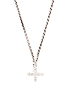 Northskull Sqaure Cross necklace - Silver