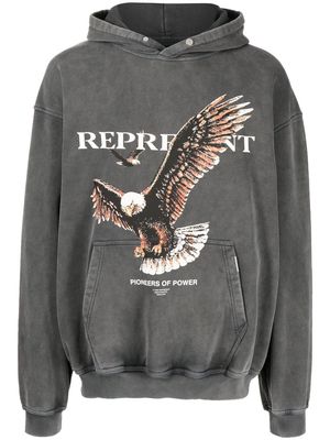 Represent graphic-logo rint hoodie - Grey