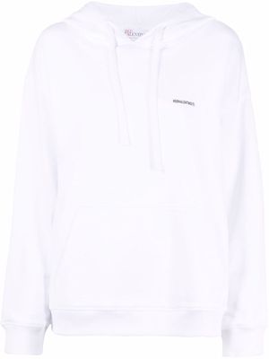 RED Valentino logo-print hoodie - White