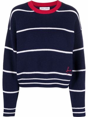 SONIA RYKIEL striped crew-neck knitted jumper - Blue
