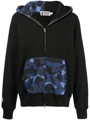 A BATHING APE® camouflage print zipped hoodie - Black
