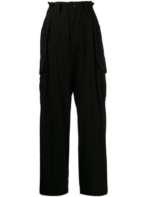 Yohji Yamamoto high-waisted trousers - Black