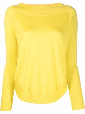 Snobby Sheep ribbed-knit off-shoulder top - Yellow