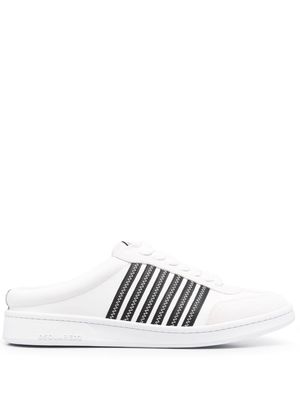 Dsquared2 leather side stripe trainers - White