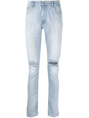 Represent distressed-effect skinny jeans - Blue