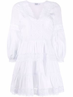 Charo Ruiz Ibiza Violette lace-trim mini dress - White