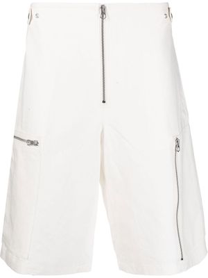 Jil Sander straight-leg linen shorts - White