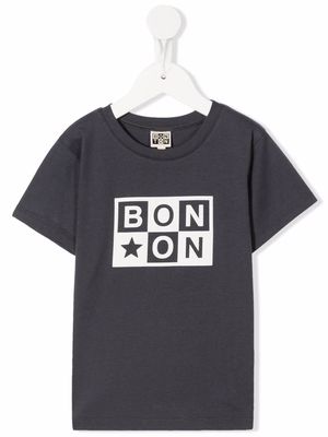Bonton logo-print cotton T-shirt - Grey