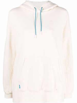PUMA embroidered-logo drawstring hoodie - Neutrals