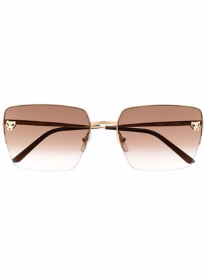 Cartier Eyewear Panthère square-frame sunglasses - Gold