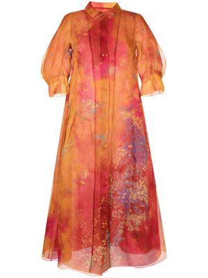 SHIATZY CHEN printed silk dress - Orange