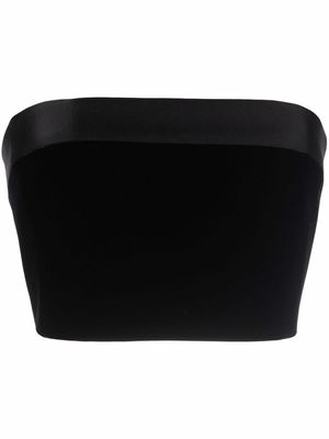 Saint Laurent strapless velvet bustier - Black