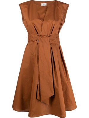 Woolrich waist-tie A-line dress - Brown