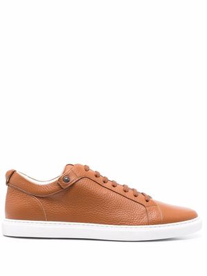 Corneliani lace-up leather sneakers - Brown