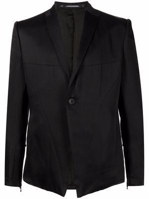 Julius fitted single-breasted blazer - Black
