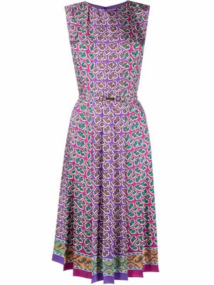 Ralph Lauren Collection Harlan pleated sleeveless dress - Purple