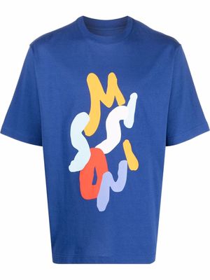 Missoni logo-print short-sleeved T-shirt - Blue